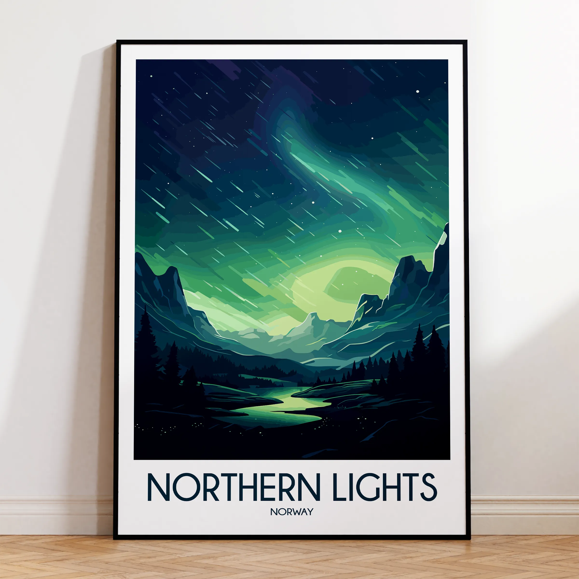 Northern Lights Home Office Decor