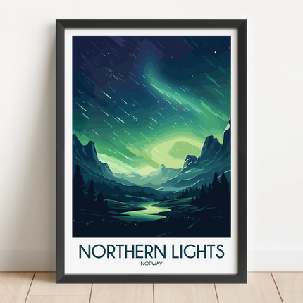 Northern Lights Minimalist Wall Art