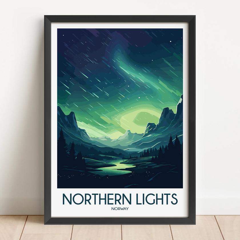 Northern Lights Minimalist Wall Art