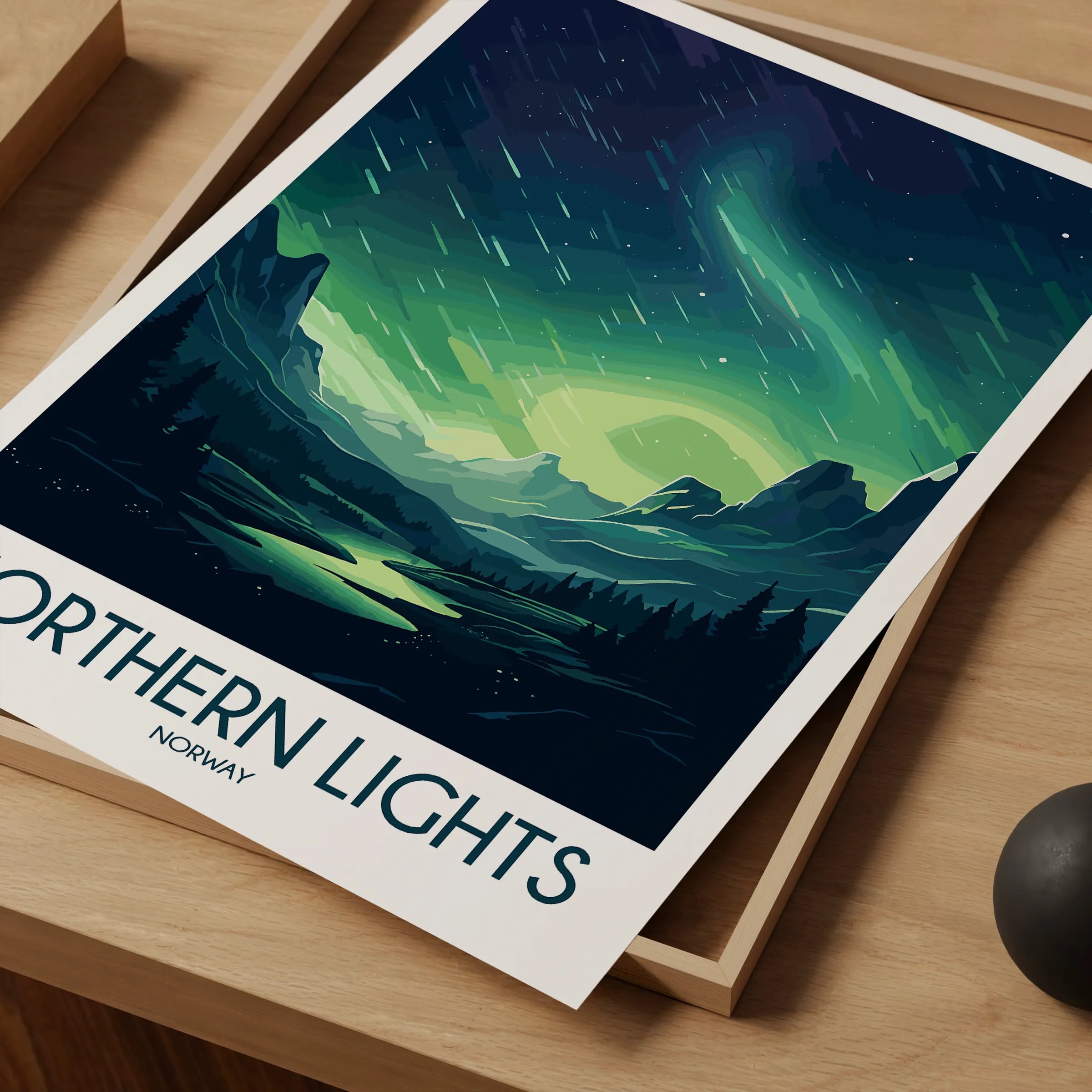 Northern Lights Scenic Landscape Art