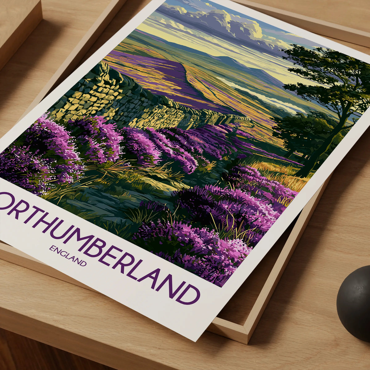 Northumberland Modern Travel Poster