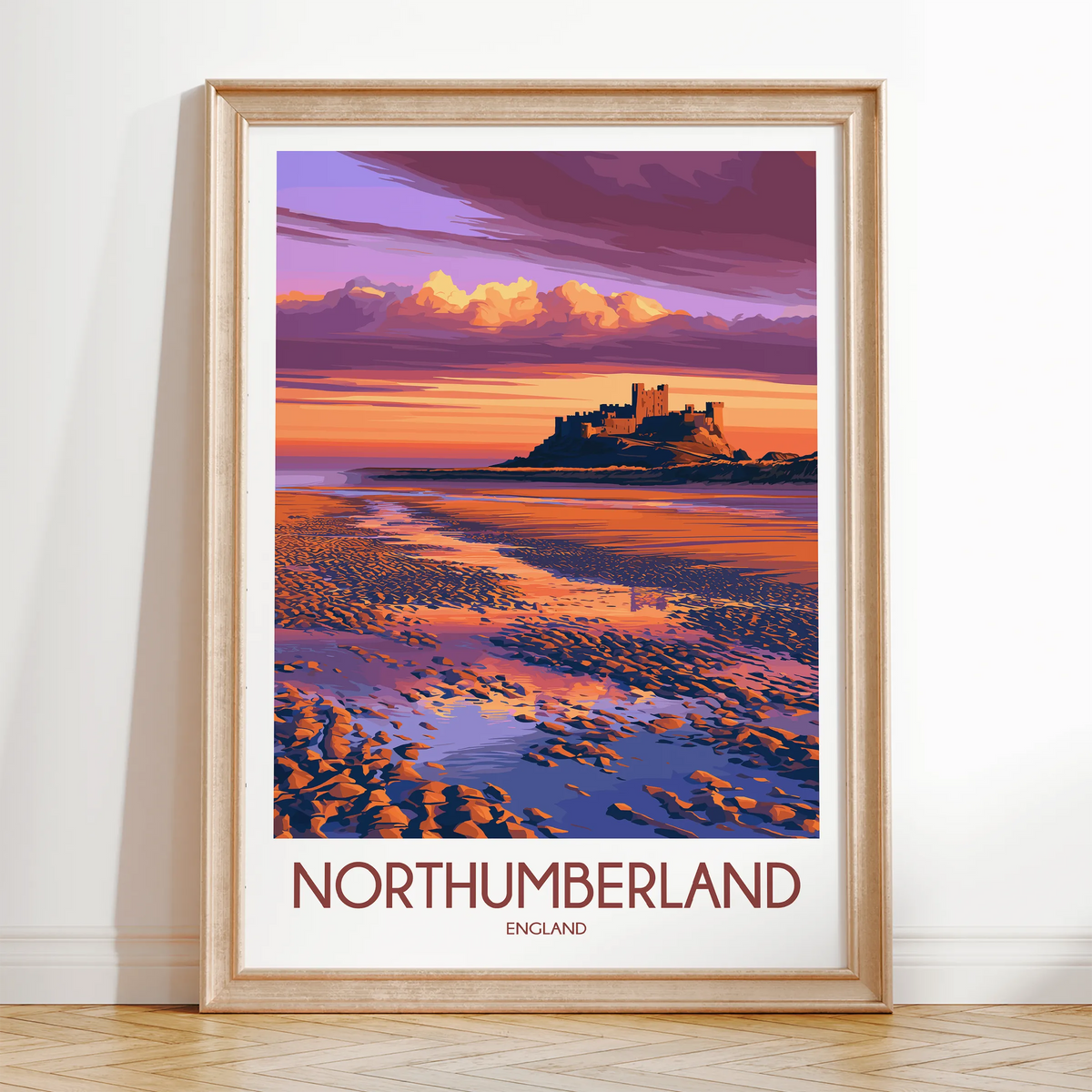 Northumberland Modern Travel Poster