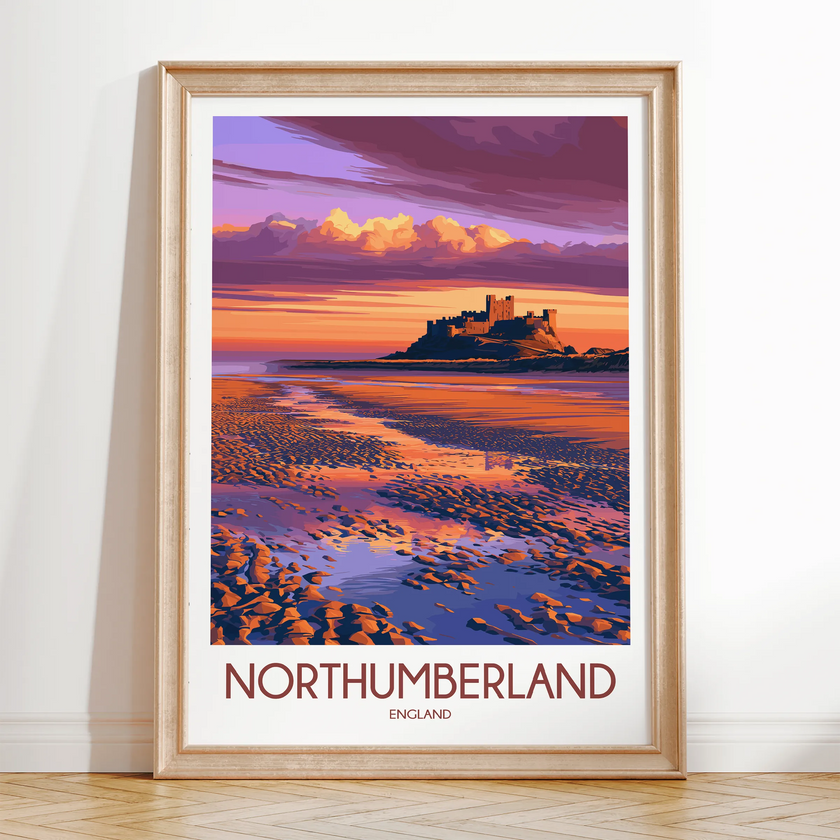 Northumberland Modern Travel Poster