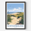 Northumberland Modern Travel Poster