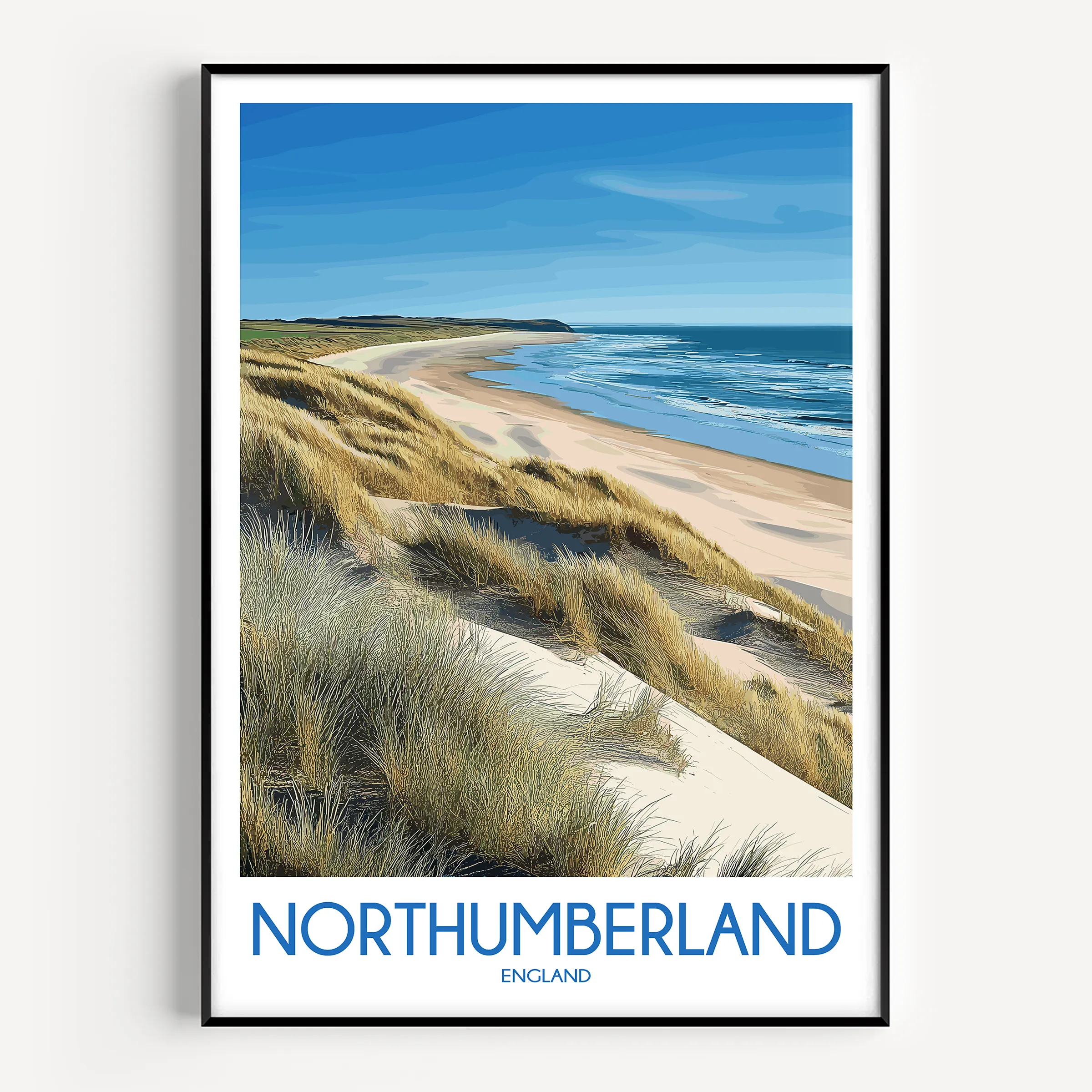 Northumberland Modern Travel Poster