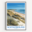 Northumberland Modern Travel Poster