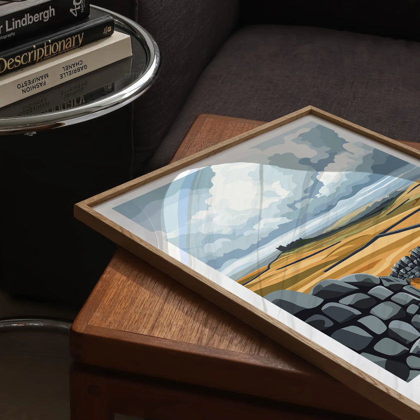 Northumberland Retro Travel Illustration