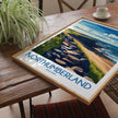 Northumberland Retro Travel Illustration