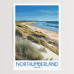 Northumberland Retro Travel Illustration