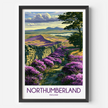 Northumberland Retro Travel Illustration