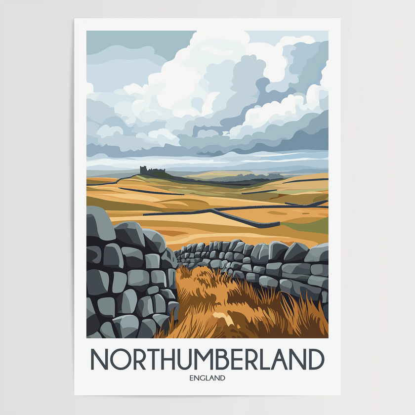 Northumberland Souvenir Poster Print