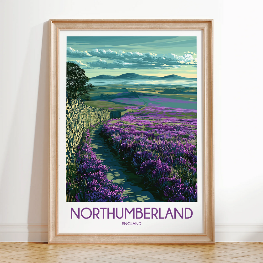 Northumberland Vintage Style Print
