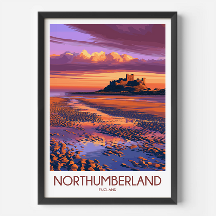 Northumberland Vintage Style Print