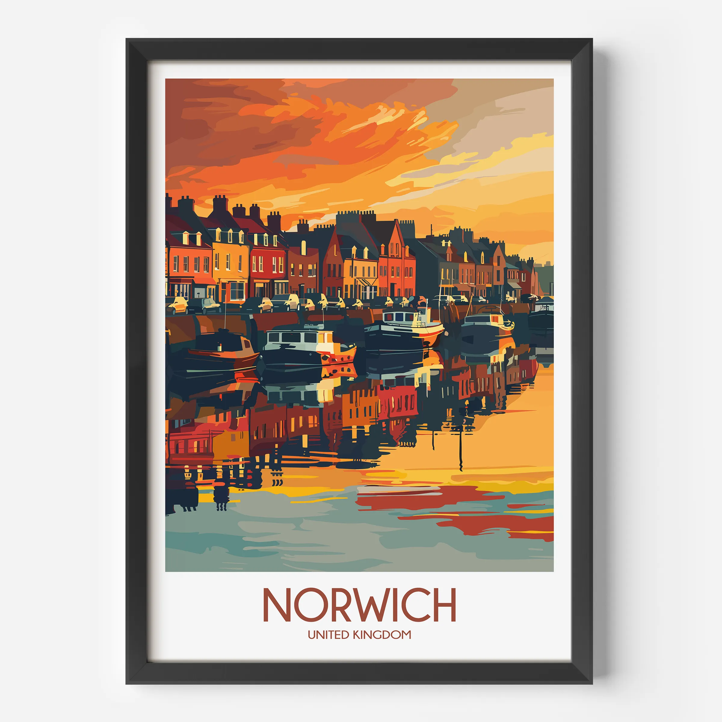 Norwich Modern Travel Poster