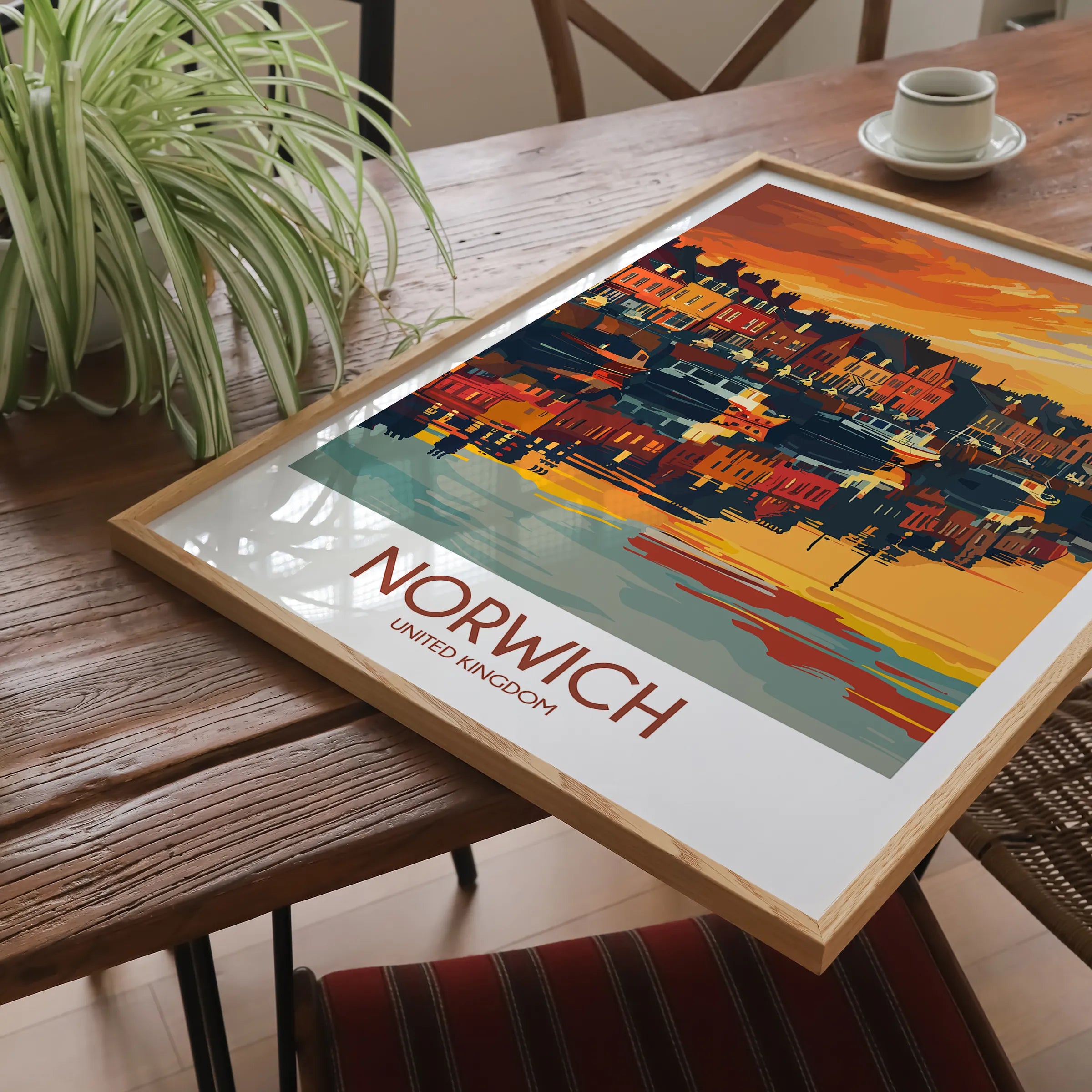 Norwich Retro Travel Illustration