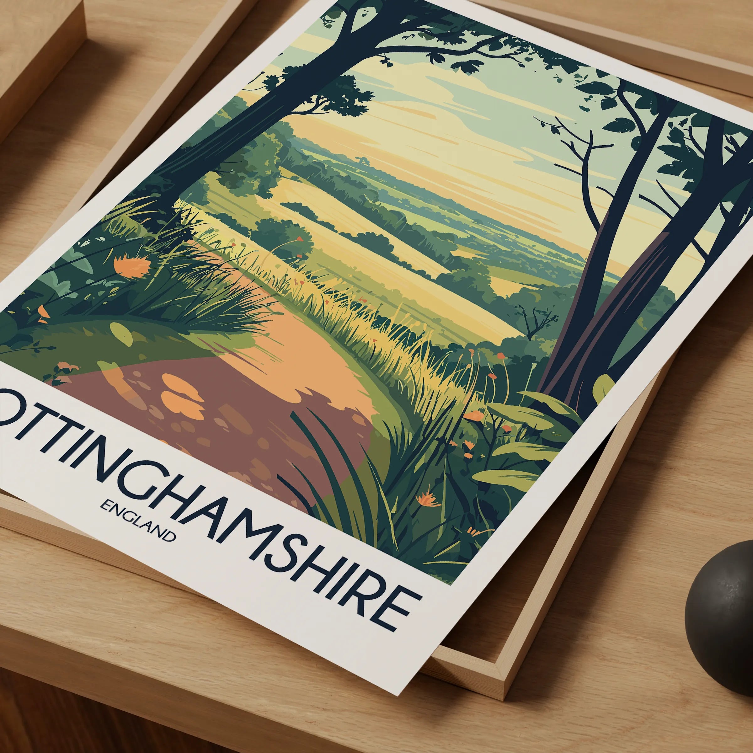 Nottinghamshire Modern Travel Poster
