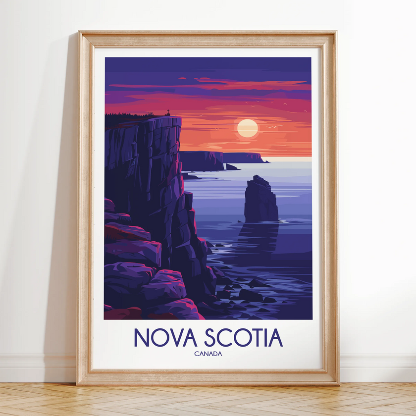 Nova Scotia Modern Travel Poster
