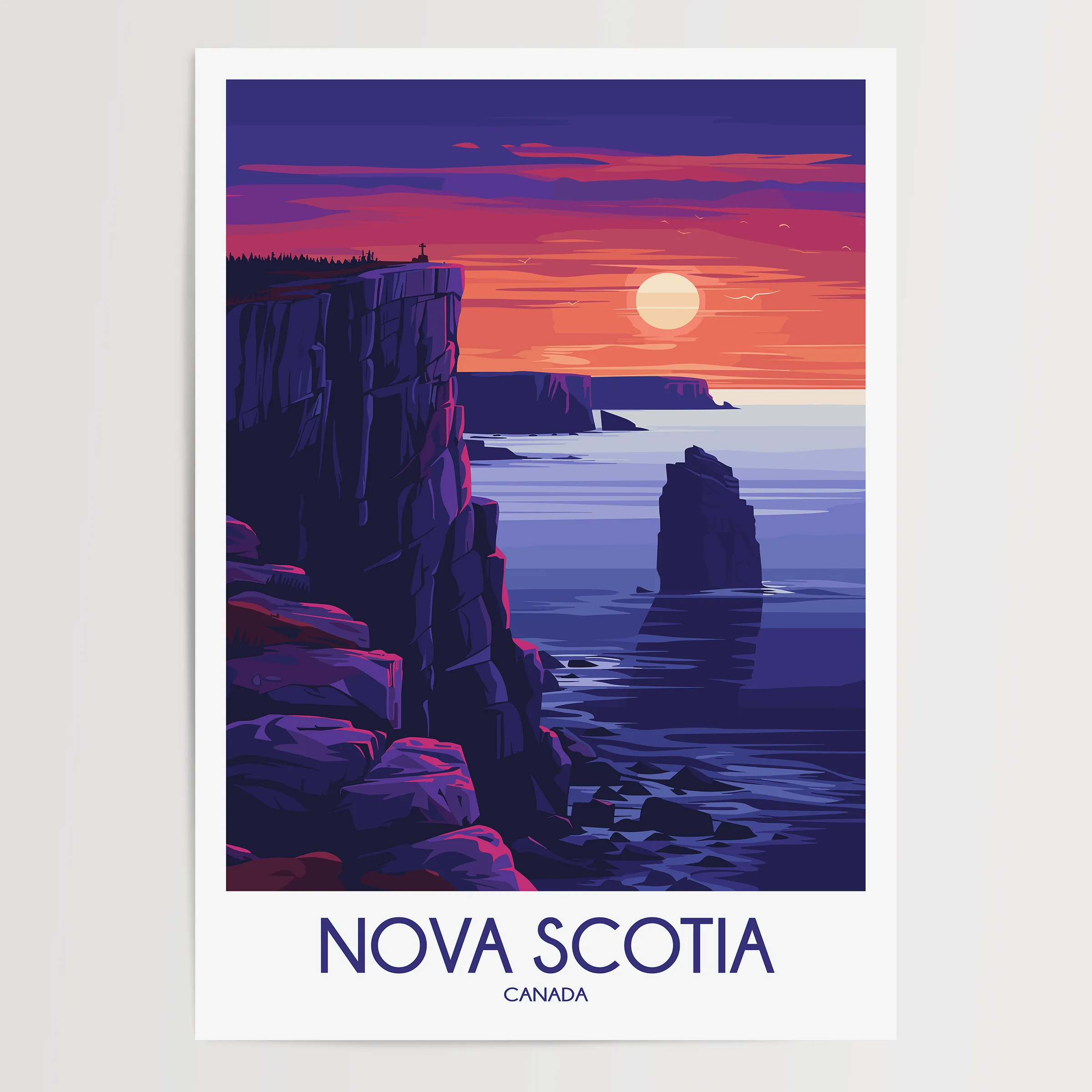 Nova Scotia Vintage Style Print