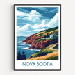 Nova Scotia Vintage Style Print
