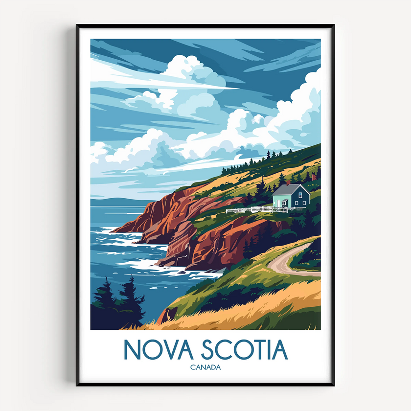 Nova Scotia Vintage Style Print