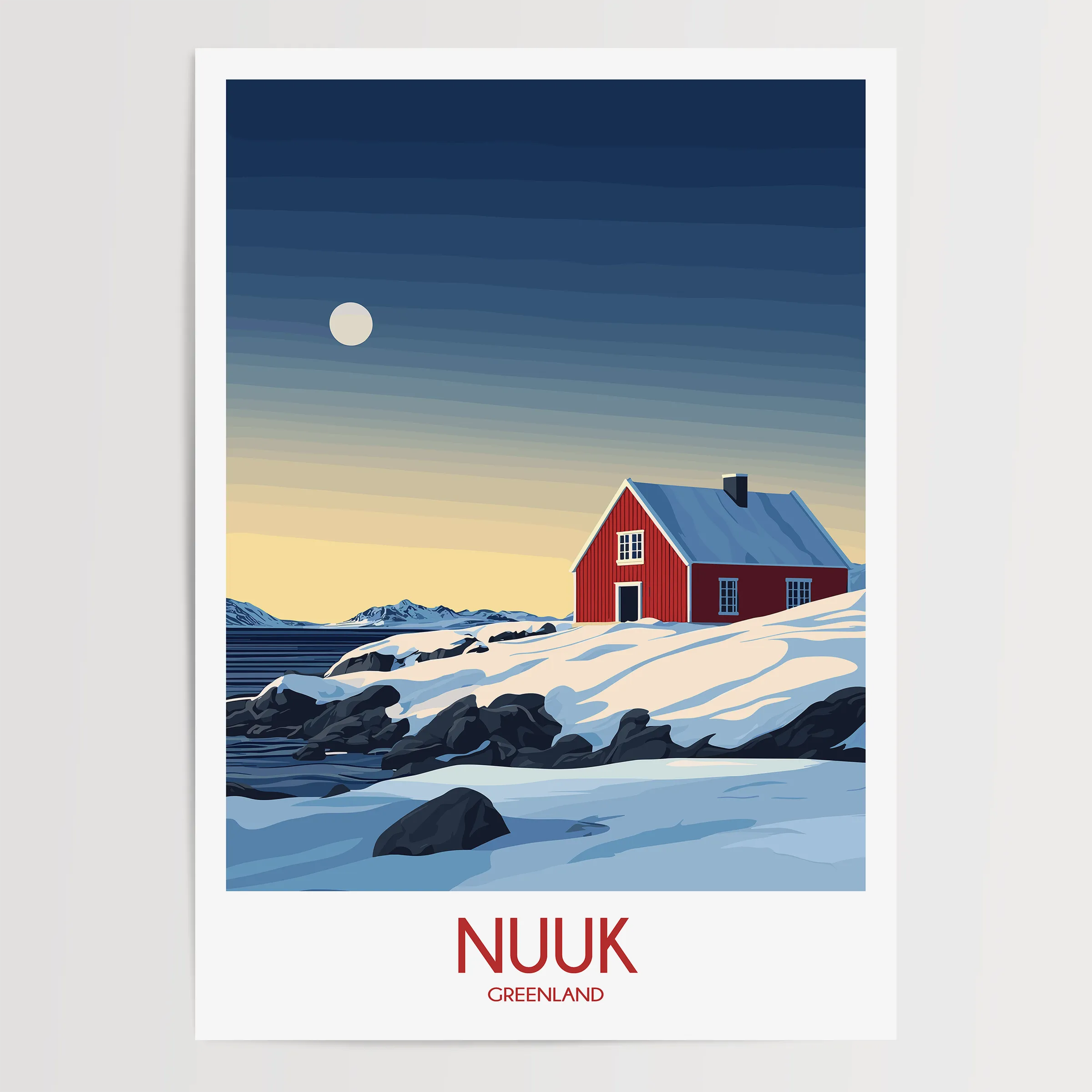 Nuuk Vintage Style Print