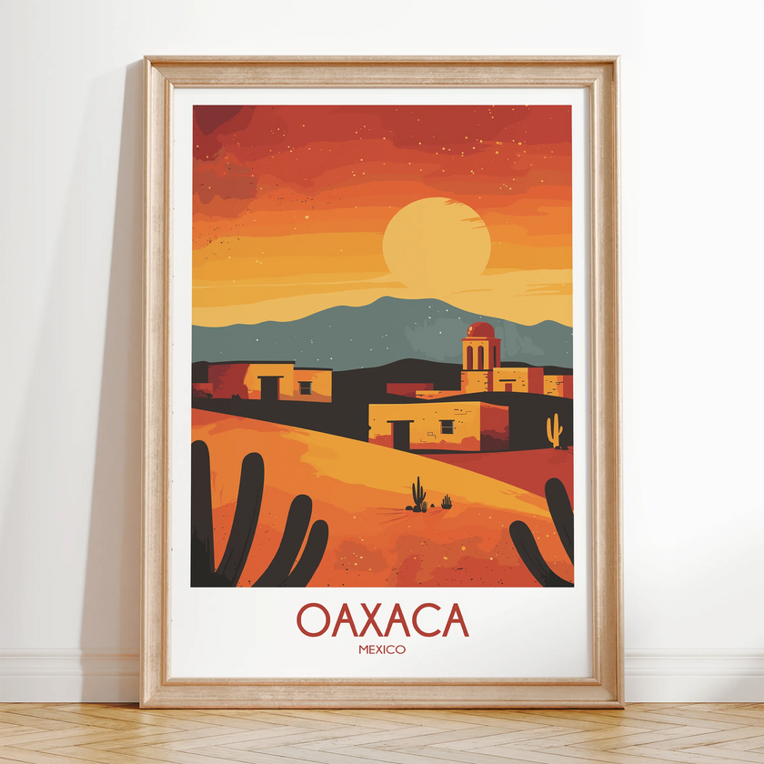 Oaxaca Modern Travel Poster