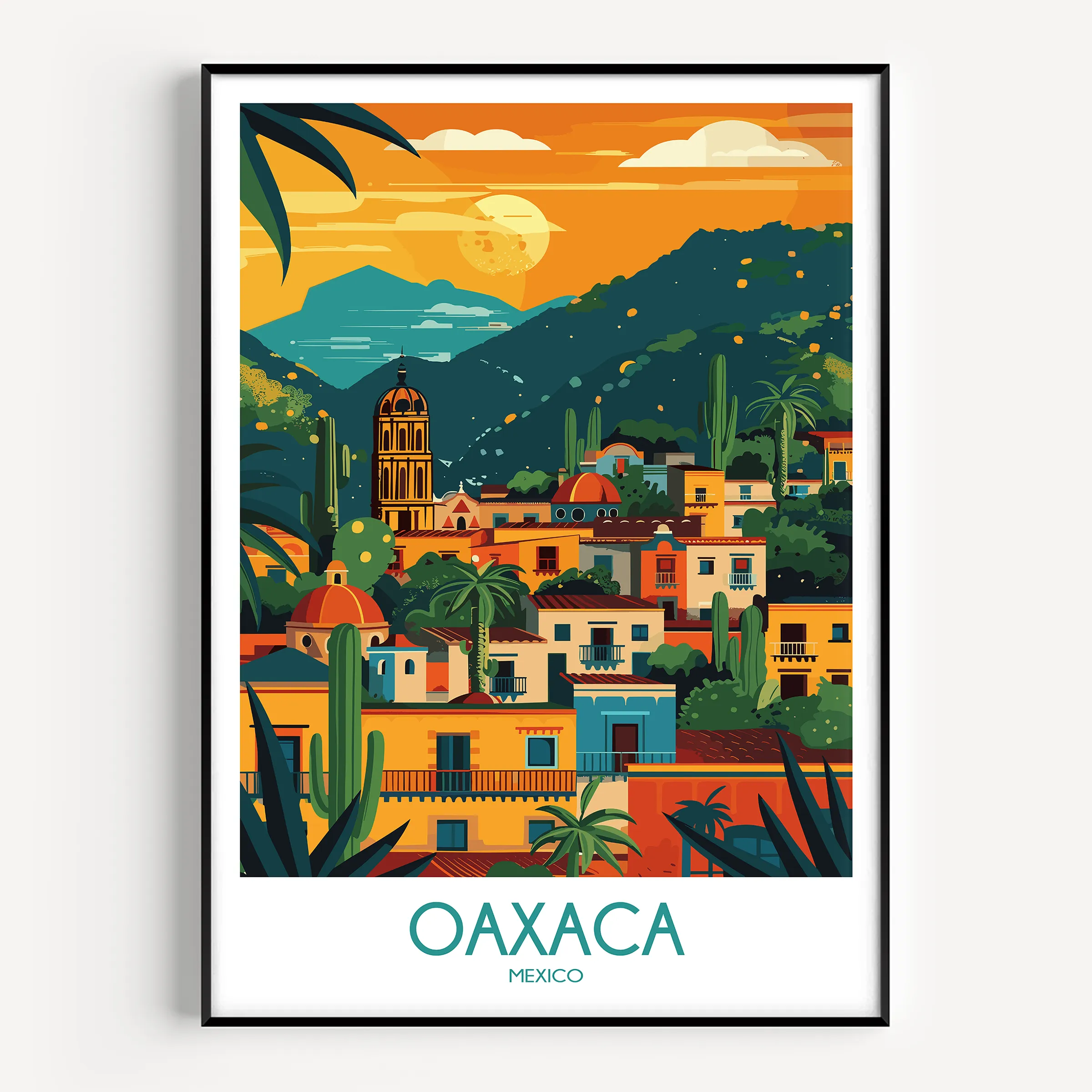 Oaxaca Modern Travel Poster