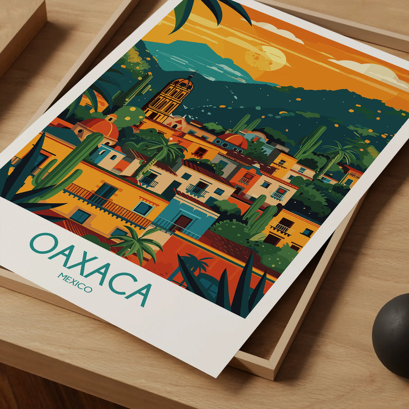 Oaxaca Retro Travel Illustration