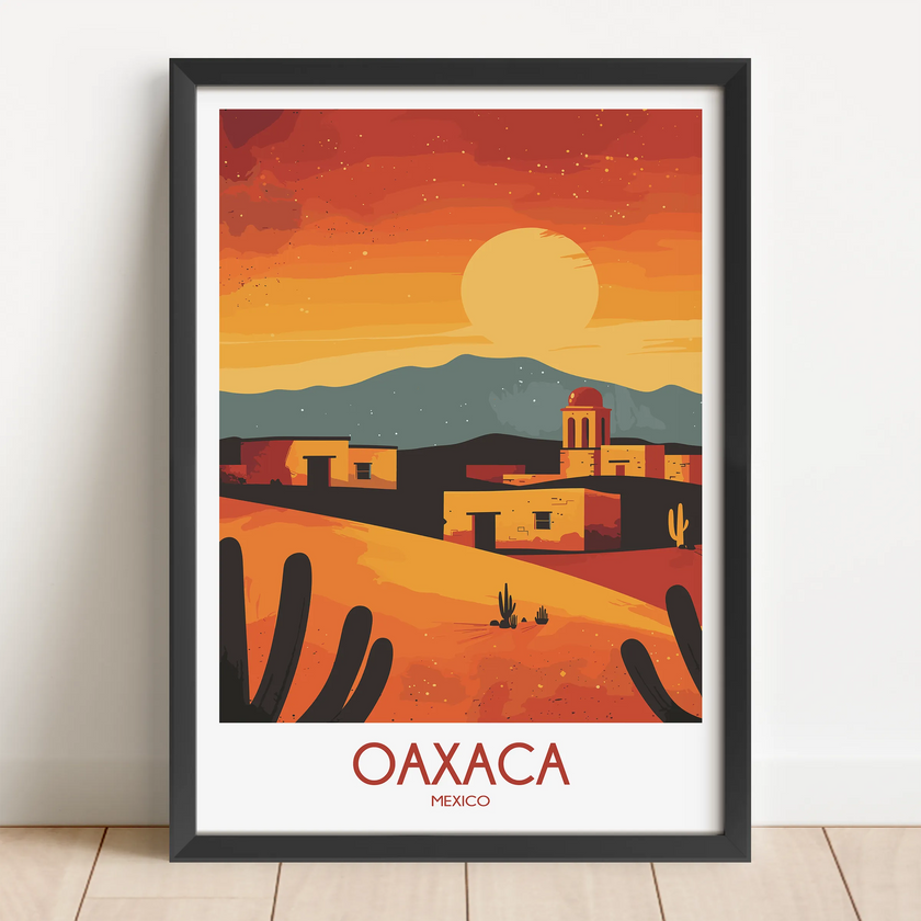 Oaxaca Scenic Landscape Art