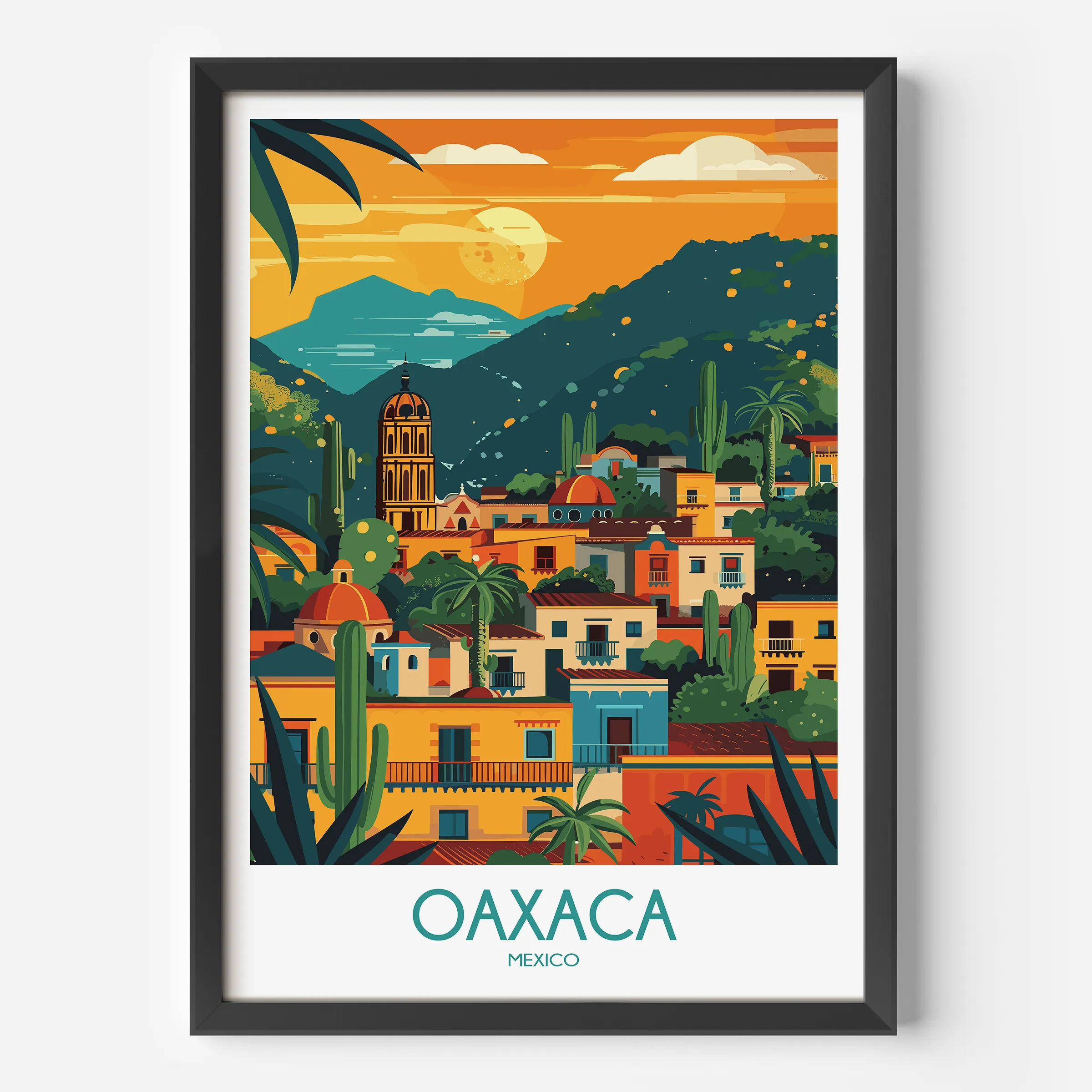 Oaxaca Scenic Landscape Art