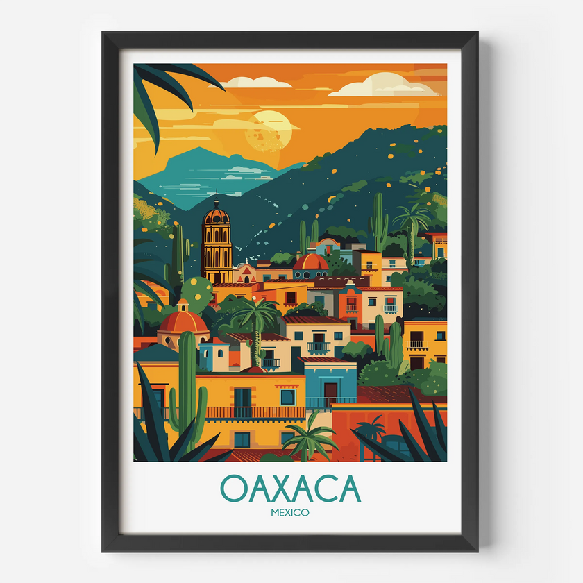 Oaxaca Scenic Landscape Art