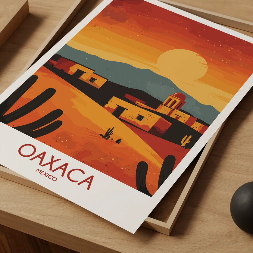 Oaxaca Vintage Style Print