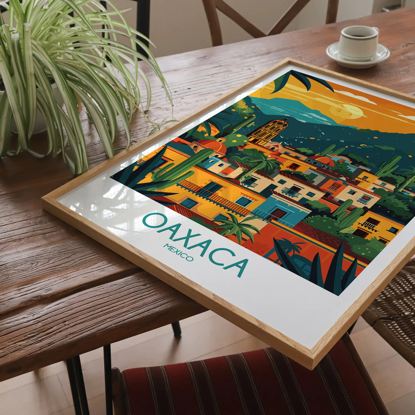 Oaxaca Vintage Style Print