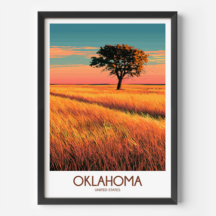 Oklahoma Minimalist Wall Art