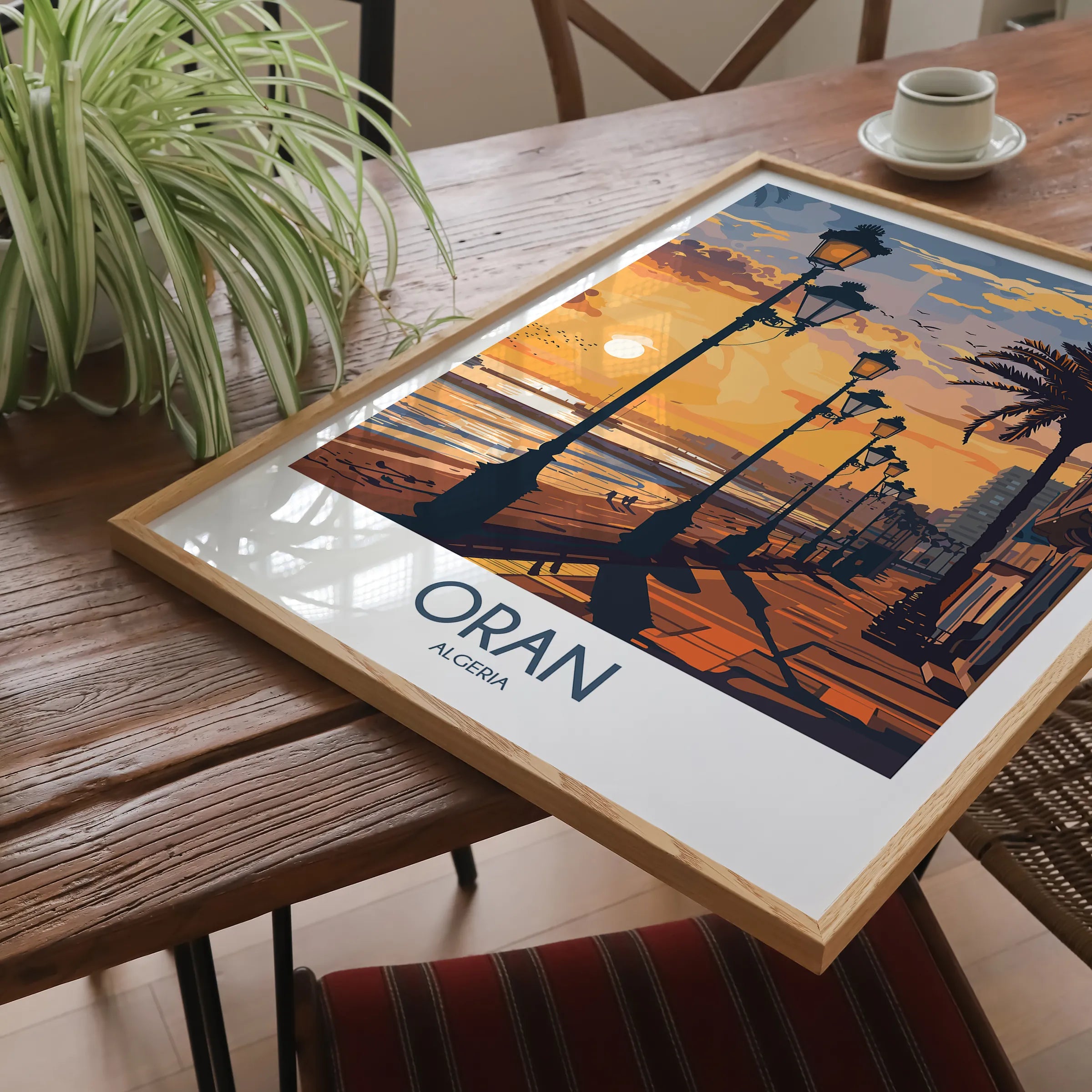 Oran Retro Travel Illustration