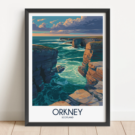 Orkney Modern Travel Poster