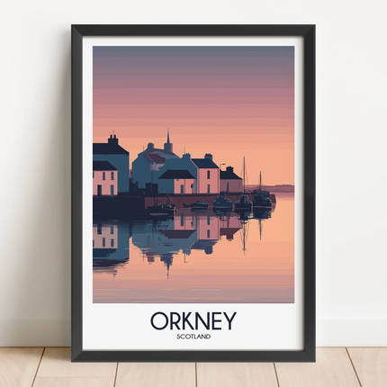 Orkney Modern Travel Poster
