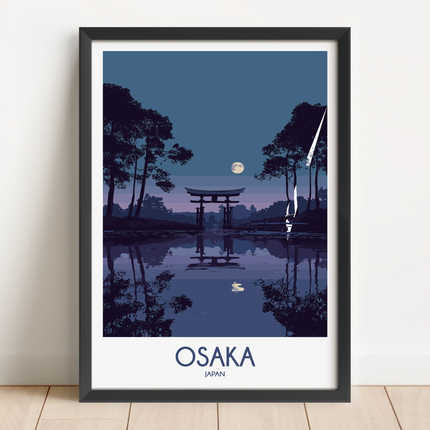Osaka Modern Travel Poster