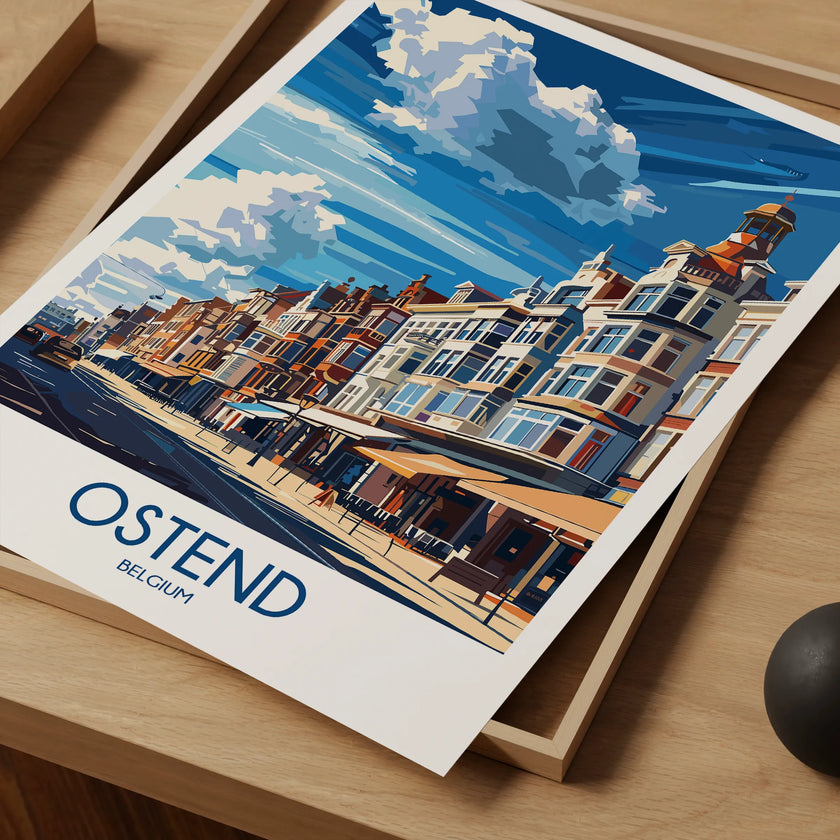 Ostend Modern Travel Poster