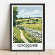 Oxfordshire Modern Travel Poster