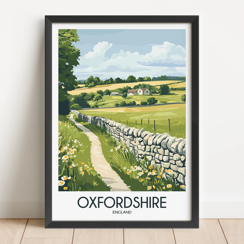 Oxfordshire Modern Travel Poster