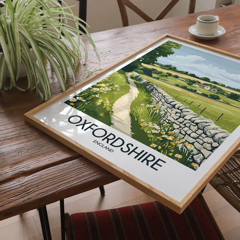 Oxfordshire Souvenir Poster Print