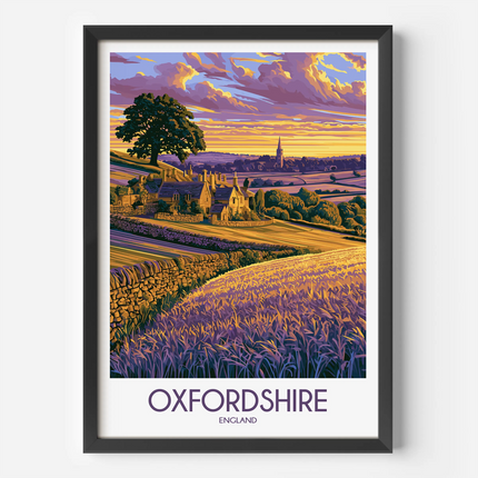 Oxfordshire Souvenir Poster Print