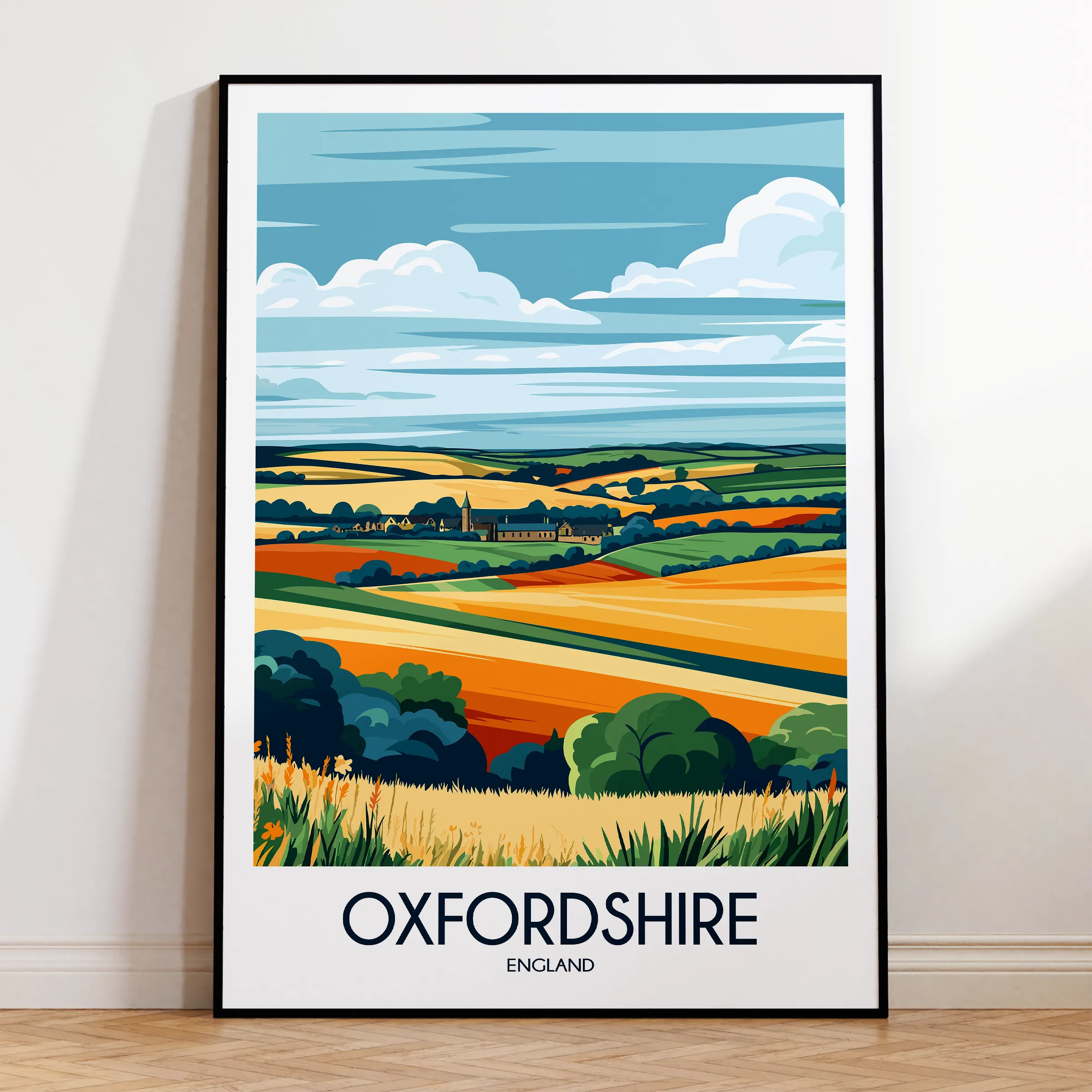 Oxfordshire Souvenir Poster Print