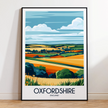 Oxfordshire Souvenir Poster Print