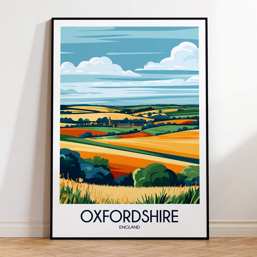 Oxfordshire Souvenir Poster Print