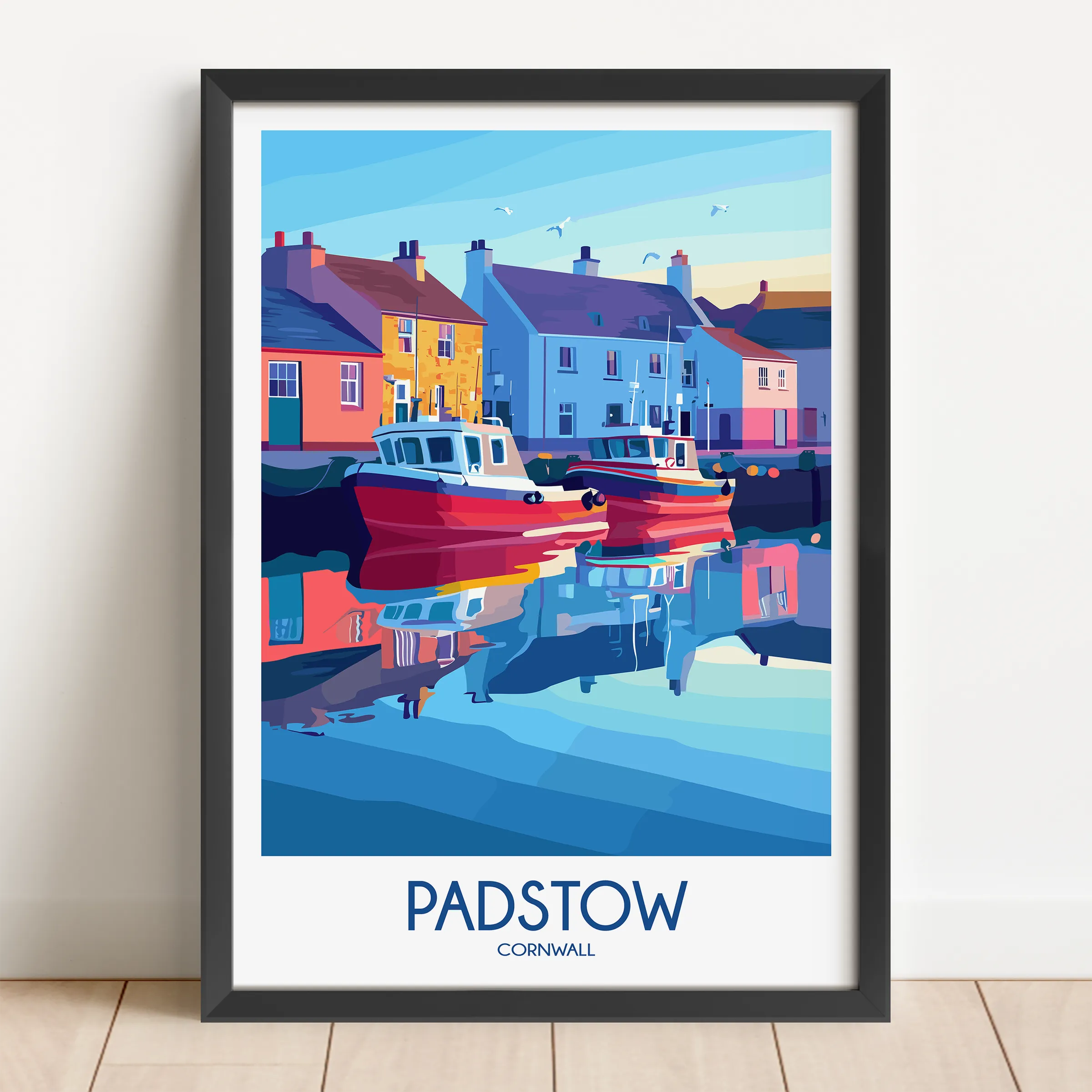 Padstow Modern Travel Poster