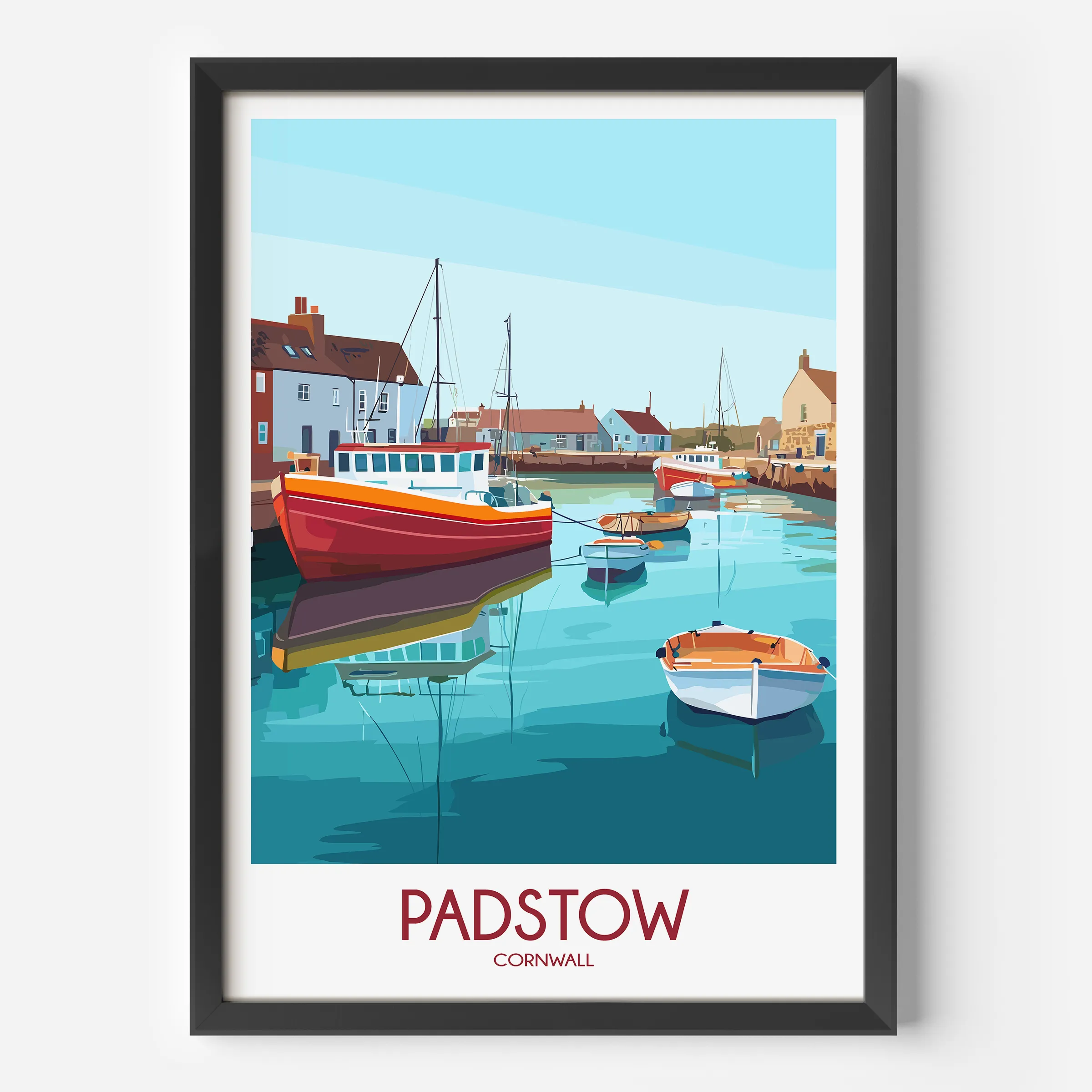 Padstow Vintage Style Print