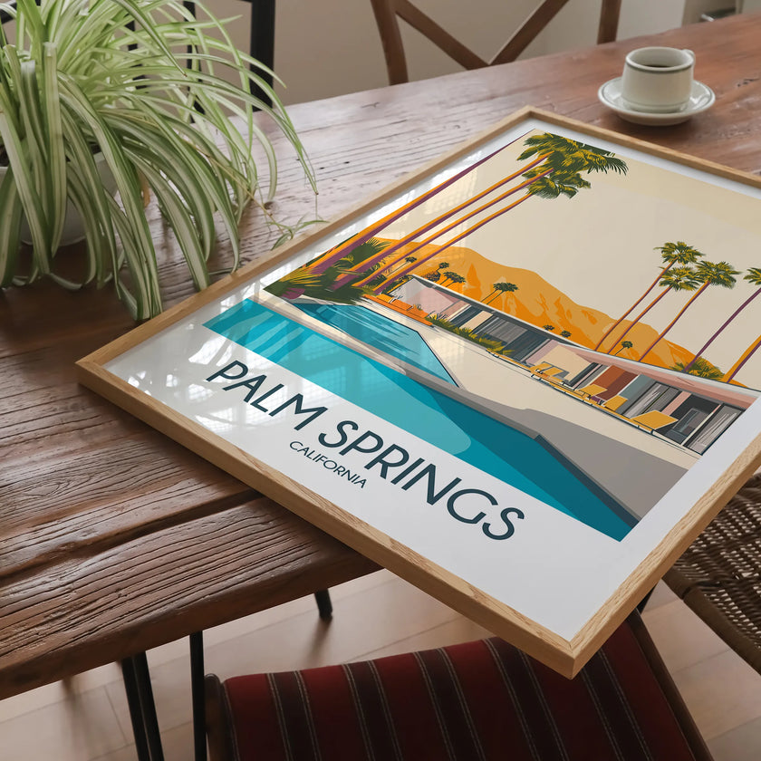 Palm Springs Vintage Style Print
