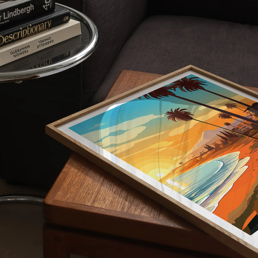 Paphos Retro Travel Illustration